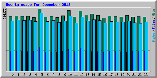 Hourly usage for December 2018